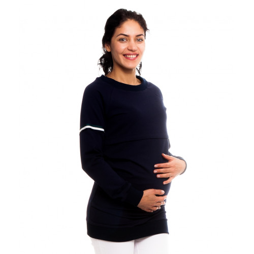 Be Maamaa Tehotenské, dojčiace tričko/mikina Lynet, granátová, veľ. L