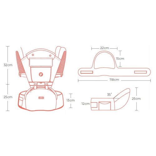 Nosítko Colibro HONEY 12v1 – ergonomické nosítko s hip seatem, grafit