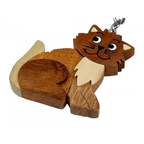 2Kids Toys Drevená kľúčenka veľká Mačka