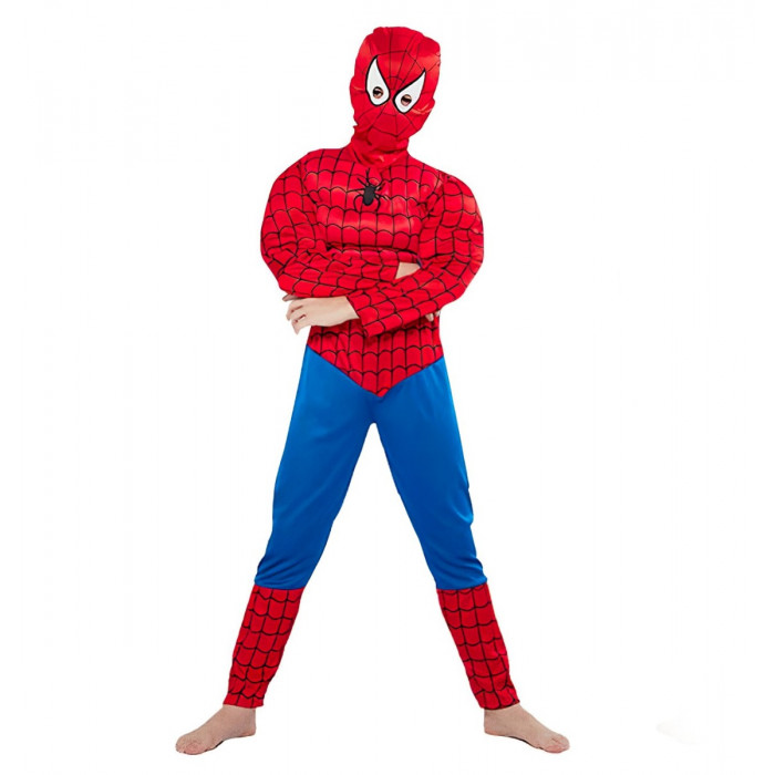 Detský kostým Svalnatý Spiderman 98-110- S