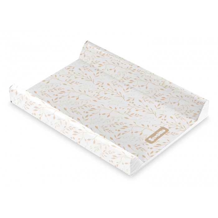 Prebaľovacia podložka, tvrdá 70 x 49 x 9,5 cm - béžové lístky