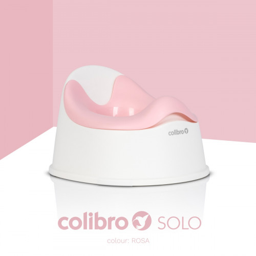 Detský nočník, ergonomický Solo cool – ruzový, biely
