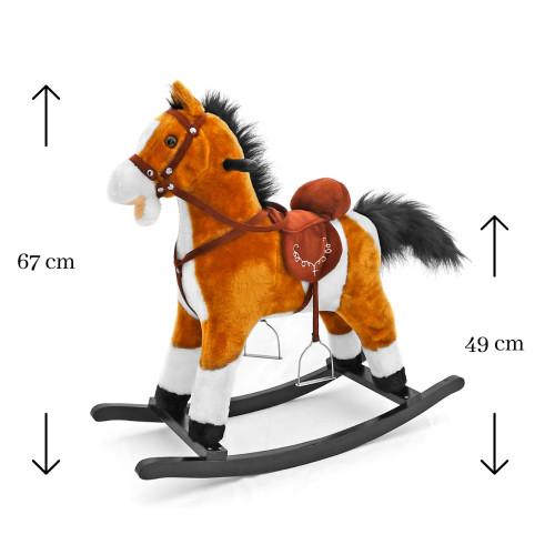 Hojdací koník Mustang Light Brown – Milly Mally