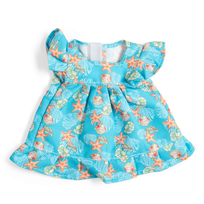 Bigjigs ToysModré šaty s mušľami pre bábiku 28 cm