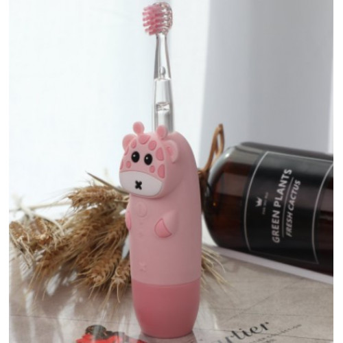 InnoGio Elektronická sonická zubná kefka GIOGiraffe - ružový