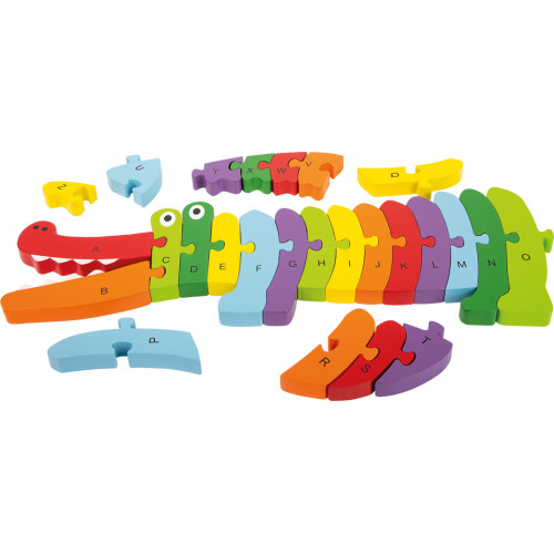 small foot Vkládací puzzle krokodýl ABC