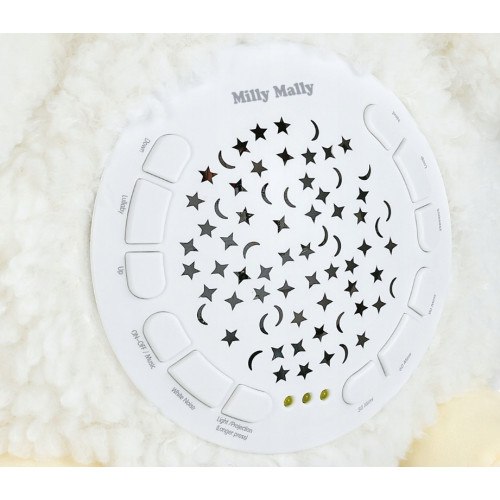 Plyšová Ovečka s projektorom, biela/smotanová