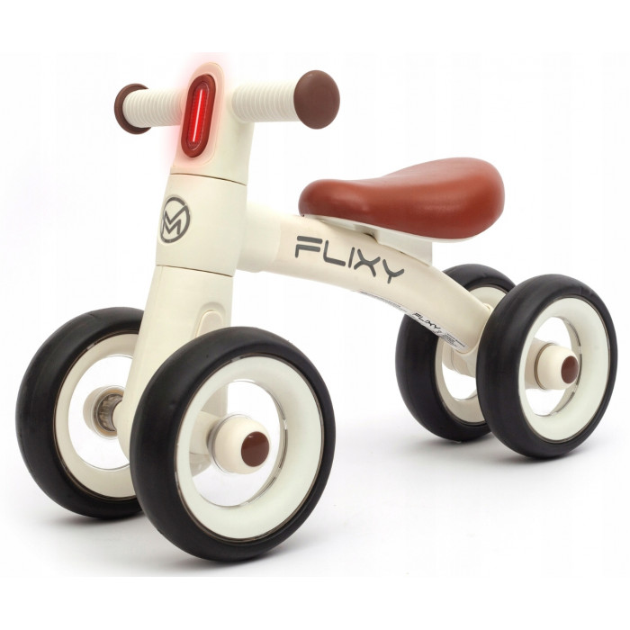 Detská odrážadlo FLIXY s LED svetlom a EVA kolesami (12–36 mesiacov), cream