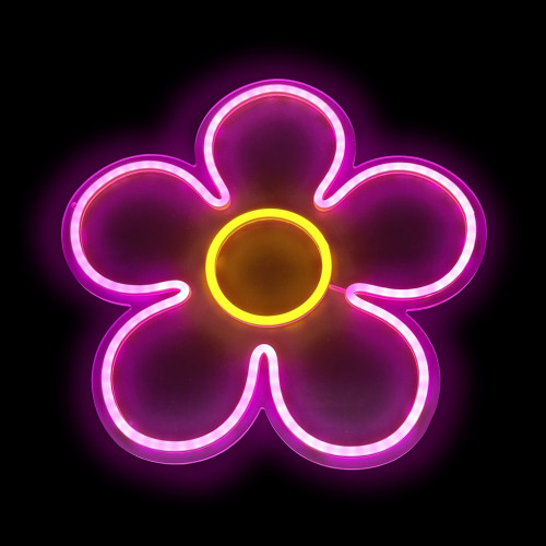 LED neónová lampička USB do detskej izby - Kvet