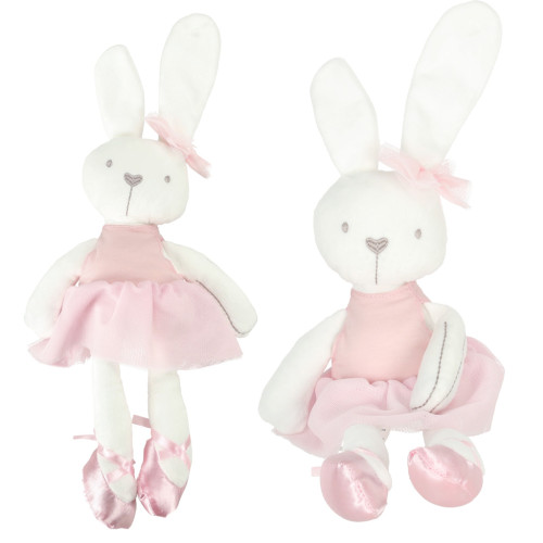Plyšový maznáčik pre deti Bunny Love, ružový, 46 cm