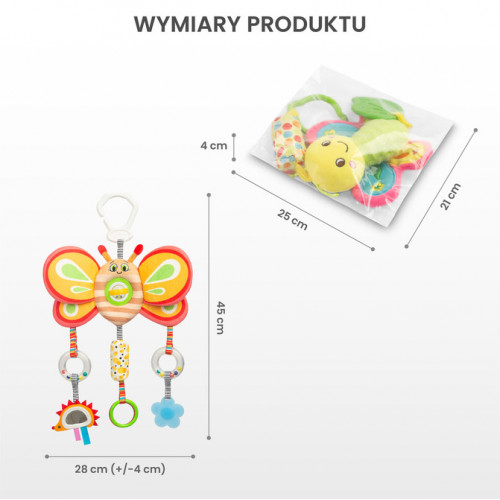Závesná hračka, hrkálka - Krabík Maxi