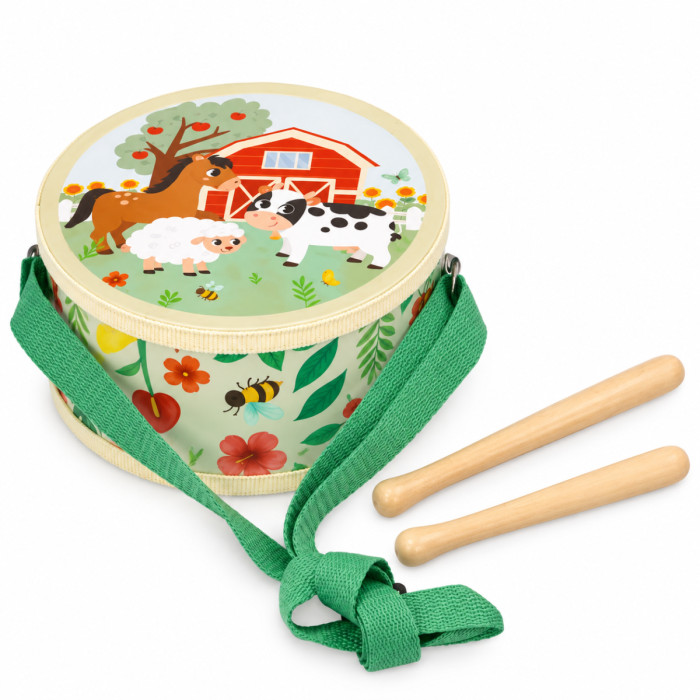 Detský bubienok s motívom farmy – Adam Toys