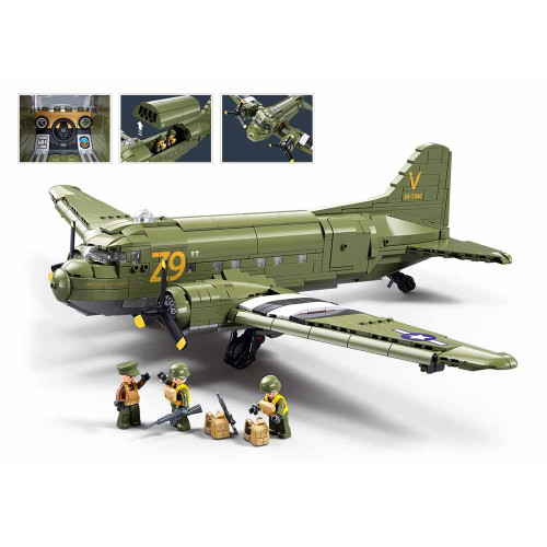 Sluban M38-B1366 Transportné lietadlo Douglas C-47
