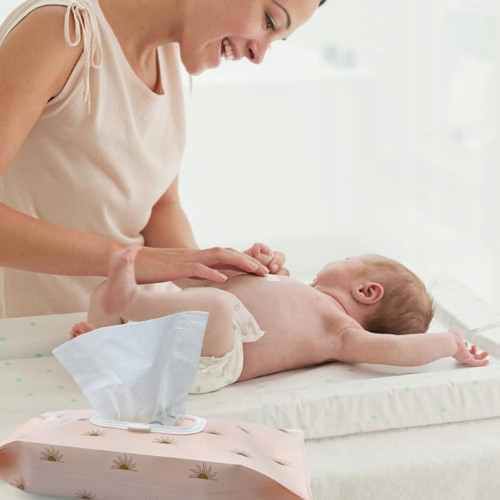 Puzdro/obal na vlhčené obrúsky, marhulový