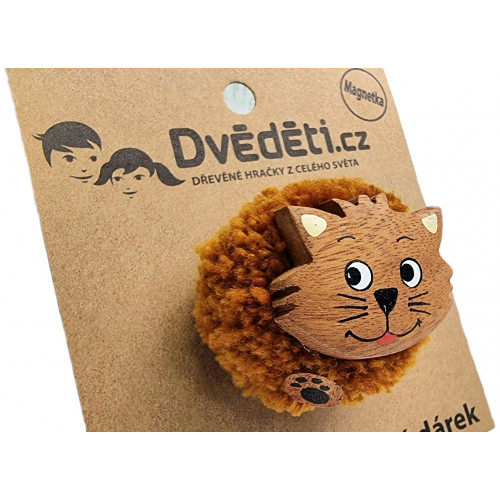 2Kids Toys Drevená magnetka veľká brmbolec Mačka