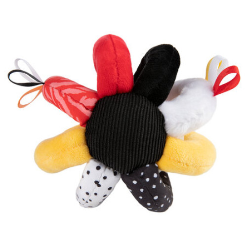 Senzorická loptička pre bábätko Canpol babies s hrkálkou a zvukmi, Panda