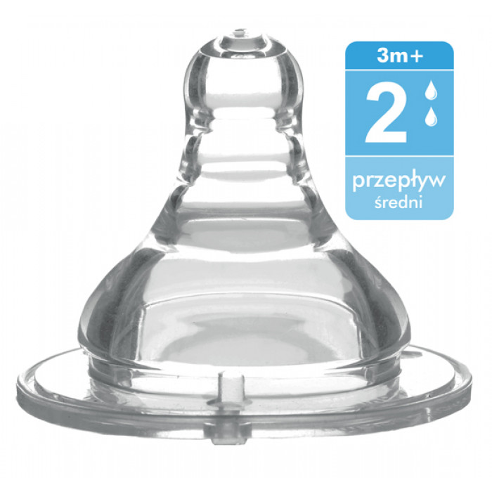 BabyOno Antikolikový širokootvorový cumlík, 3m +