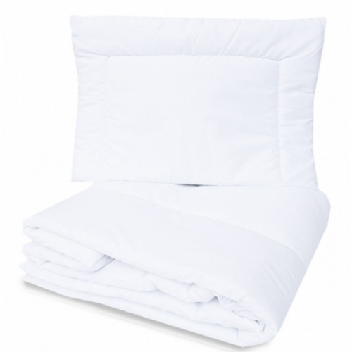 Perinka a vankúš do postieľky 135x100 + 40x60 Baby Nellys - biele
