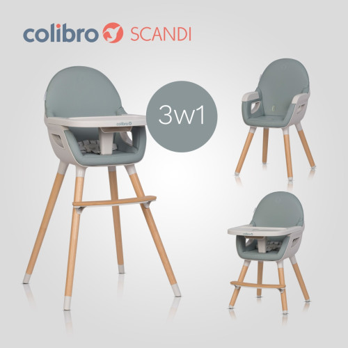 Jedálenská stolička pre deti 3v1 Scandi Agava– Colibro