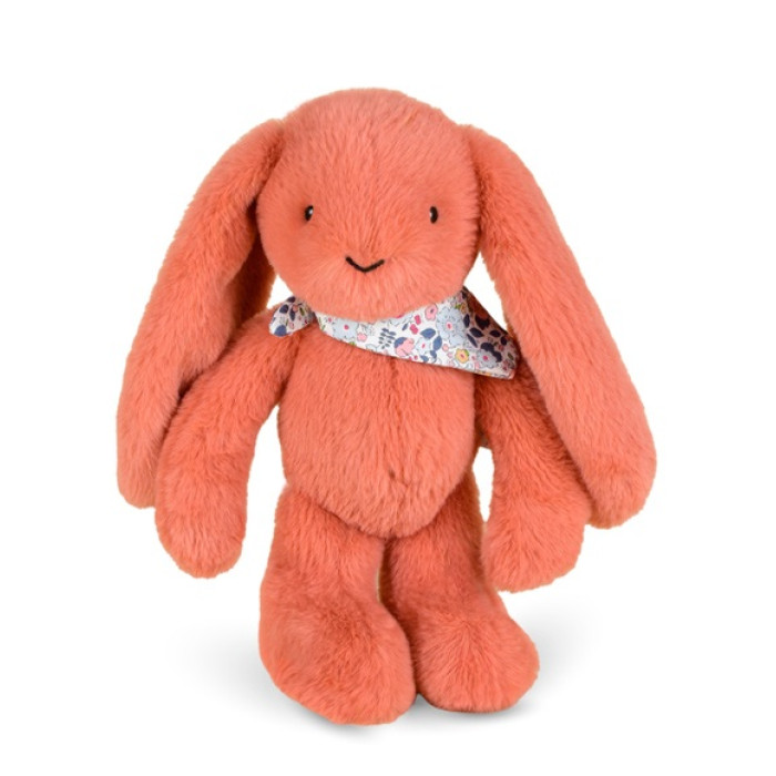 Doudou Plyšový zajačik so šatkou terakotový 35 cm