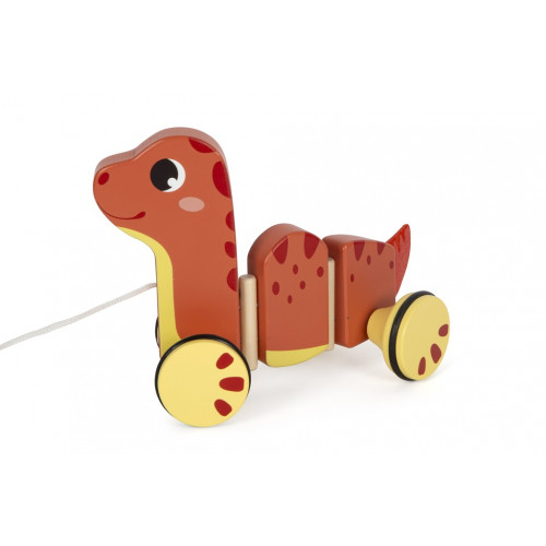 small foot Drevená ťahacia hračka Dino