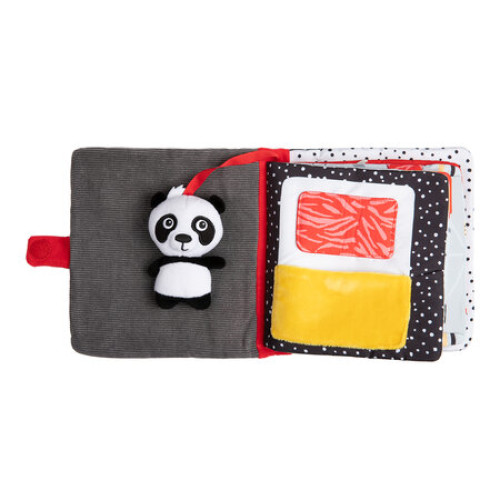 Senzorická knižka pre bábätko BabiesBoo panda s maskotom