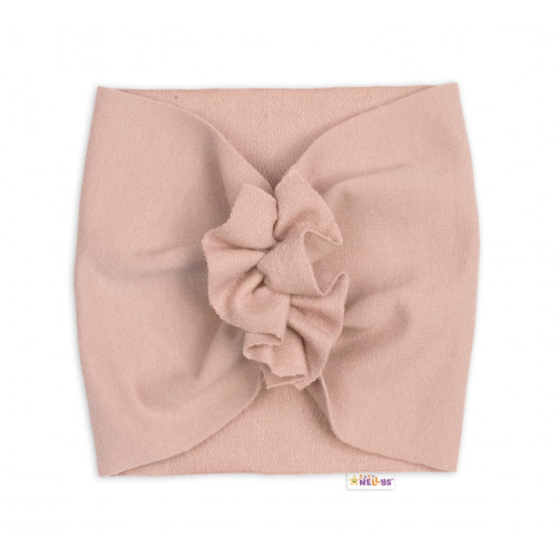 Bavlnená sada, 3D, tunika, legíny, turban - púdrovo ružová