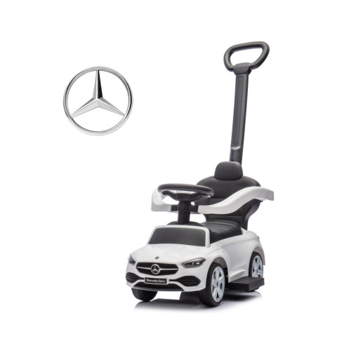 Detské odrážadlo Mercedes C-Class s riadiacou tyčou - biele