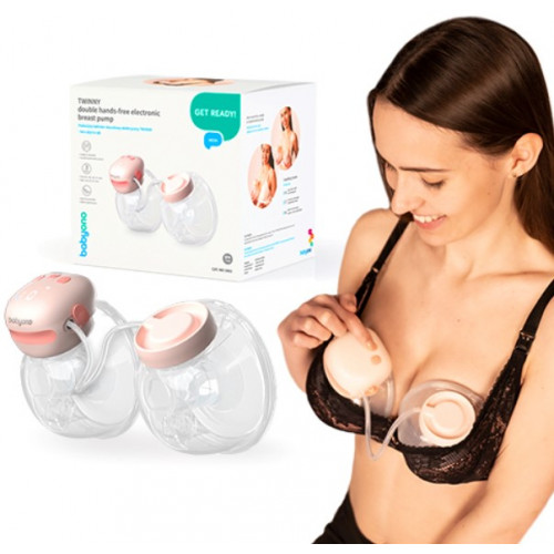 Dvojitá elektrická odsávačka Twinny Double, BabyOno, Handfree
