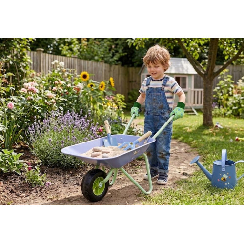Detské záhradné koliesko Adam Toys, modré, 3+