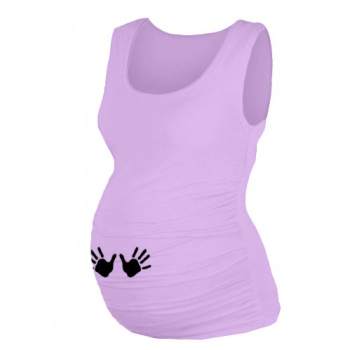 Be MaaMaa Top, tielko Dana s potlačou Ručičiek - lila, veľ. S/M