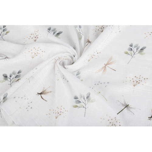 Tetra plienky Basic 70×80 cm Floral grey - sada 5 ks, 100% bavlna