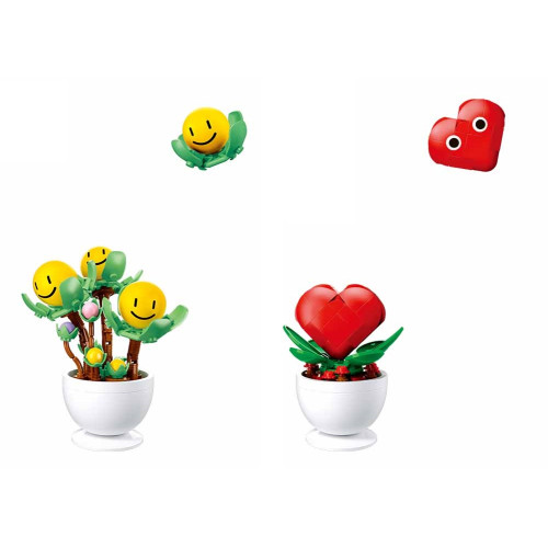 Sluban Flowers M38-B1073 Kvety s očami malé Displej 6 ks