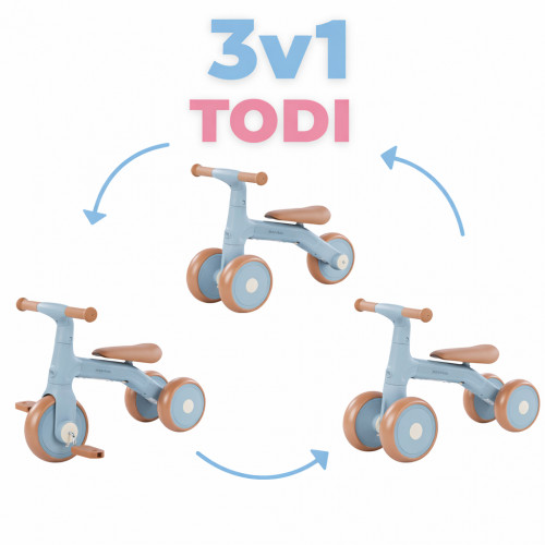 Odrážadlo 3v1 Moovkee TEDI - modré