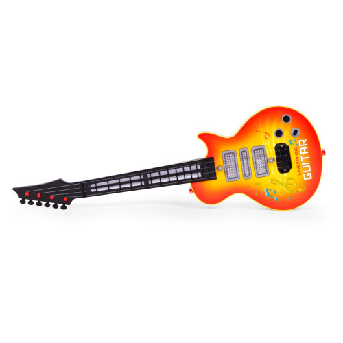 Detská rocková gitara s výučbou hry na gitare, s infračerveným senzorom a melódiami