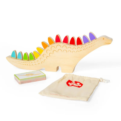 Bigjigs Toys Drevená Montessori hra dinosaurus – triedenie, vzory a logika, 68 dielov