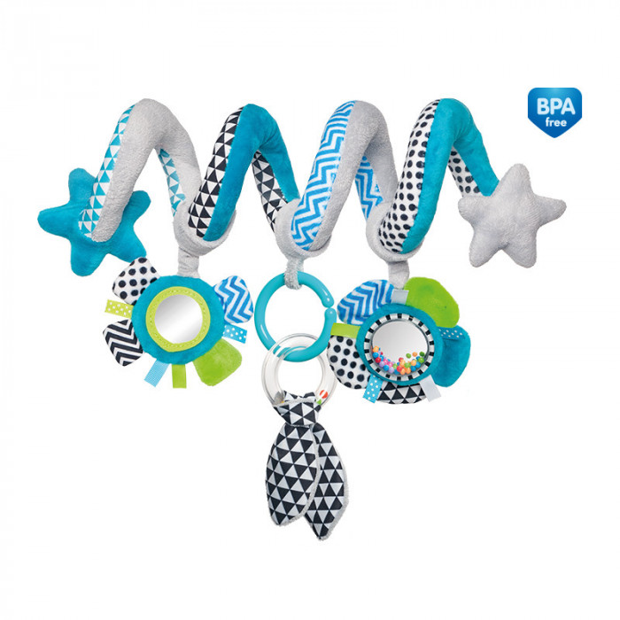 Canpol Babies Plyšová špirála Zig Zag - tyrkysová