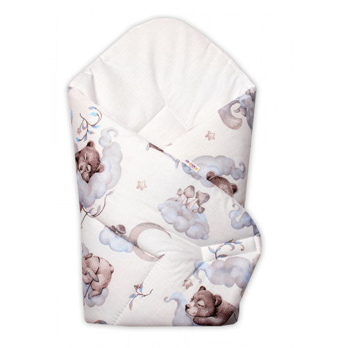 6-dielna výhod. sada s darčekom pre bábätko Baby Nellys, 120x90 Zvířátka na mráčku, modrá