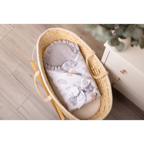 Zavinovačka pre bábätko, mušelín, bavlna Medvedík v šedej