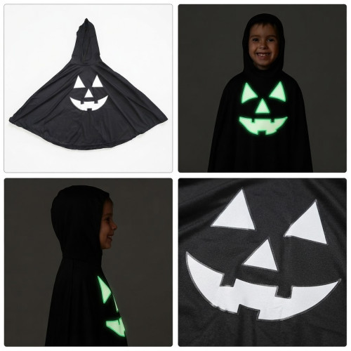 Detský karnevalový prevlek Black Halloween Scary Pumpkin