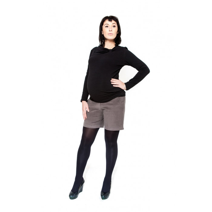 Tehotenské menčestrové kraťasky Be Maamaa - DINA sivá, vel. M