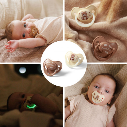 Cumlík silikónový, anatomický tvar, 0-6m, 2 ks - Sweet Love