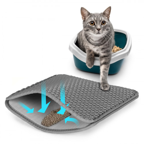 Dvojvrstvová podložka pod mačaciu toaletu, 34 × 24 cm