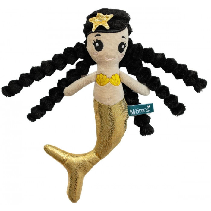 Mäkká handrová bábika Bella so šuštiacimi prvkami, zlatá