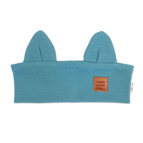 Čelenka Cat s úškami pre deti Hand Made - morská, 1- 3 rokov