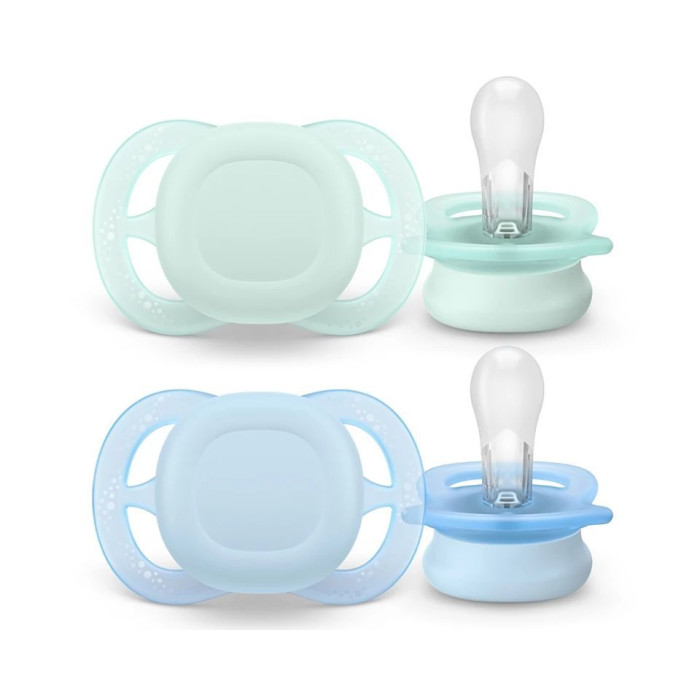 Philips Avent Cumlík Ultra Štart 0–2m – 2 ks so sterilizačným puzdrom, blue