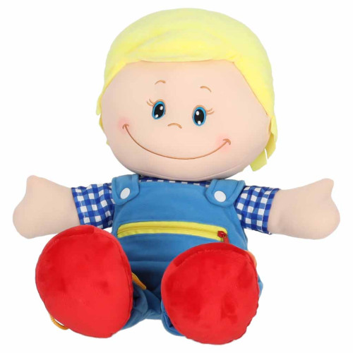 Montessori látková bábika Maxík – senzorická maznavá bábika, 46cm, XXL