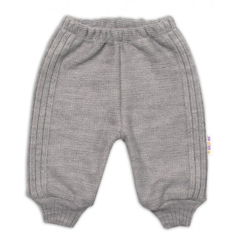 5-dielna pletená sada Baby Nellys, Boy, body, nohavice, sveter, čiapka, motýlik - šedá,68