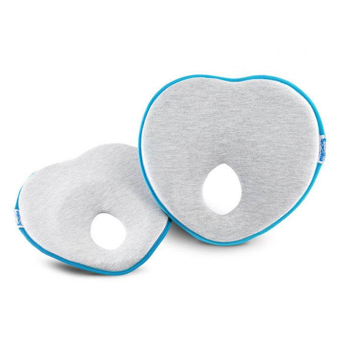 Ergonomický, tvarujúci vankúšik pre bábätko - šedý, tyrkys