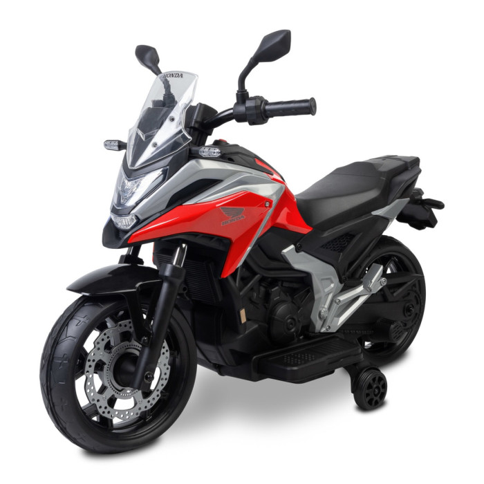 Elektrická motorka Honda NC750X pre deti – LED, USB, 3-8 rokov, červená, čierna